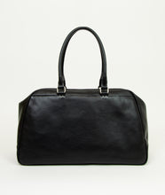 Load image into Gallery viewer, Watoji I Day Runner 43 I black I from behind, white japanese stitch detail I white background