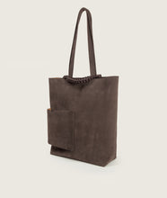 Load image into Gallery viewer, Pazar Book Tote Suede Cacao