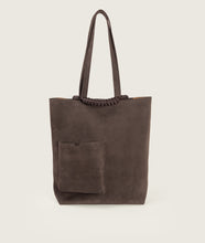 Load image into Gallery viewer, Pazar Book Tote Suede Cacao