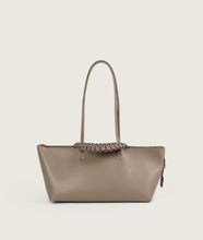 Load image into Gallery viewer, Pazar Tote Boat Grayge I front view I showing the signature braided handle I white background