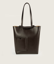 Load image into Gallery viewer, Pazar I Pazar Book Tote Espresso I front view I white background