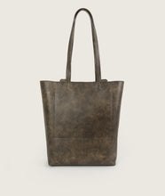 Load image into Gallery viewer, Pazar I Pazar Book Tote Antique Brown I back view I white background