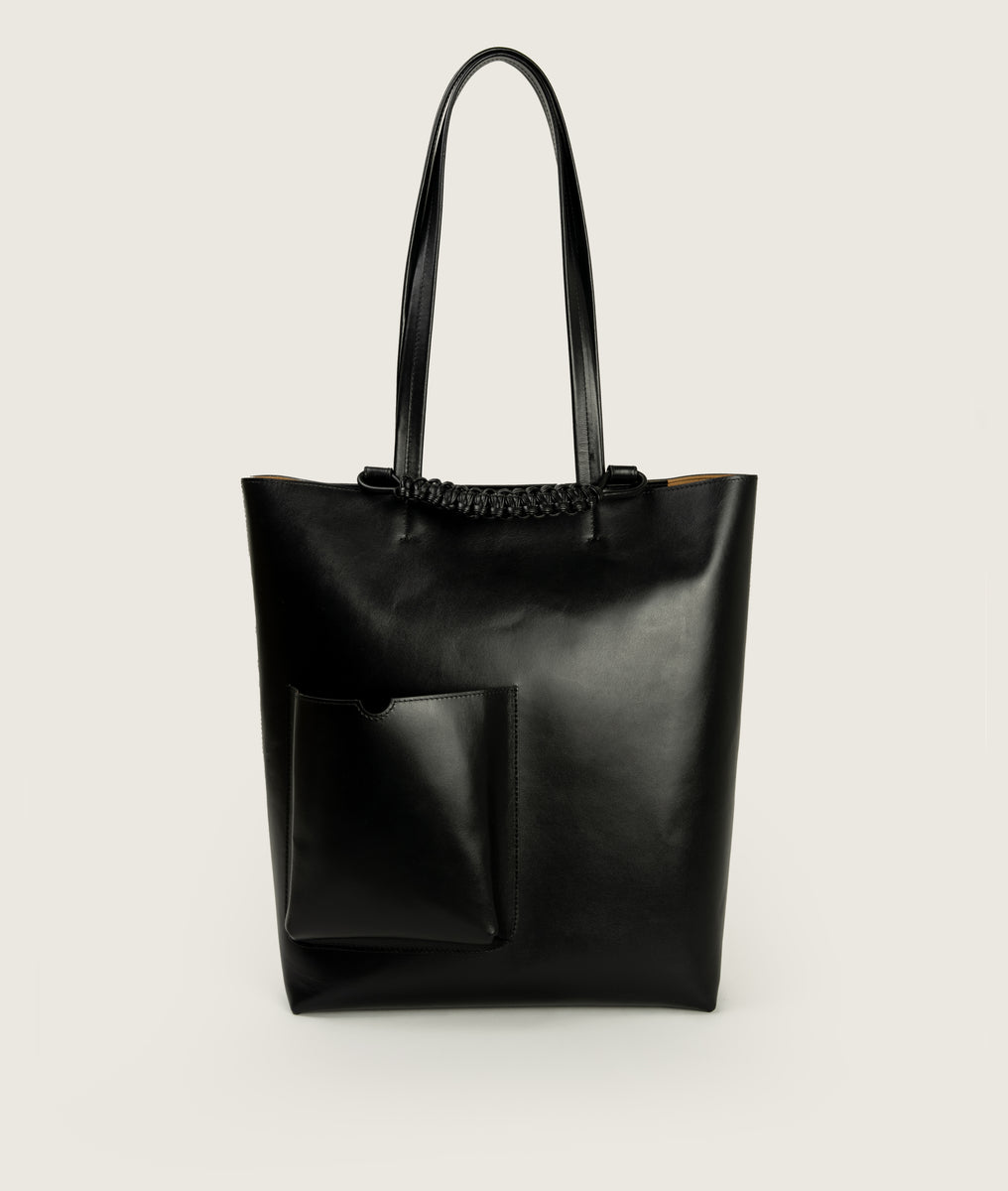 Pazar Book Tote Black Leather – sagan-vienna