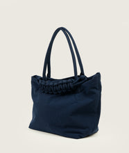 Load image into Gallery viewer, Pazar Tote M Navy plant dyed nylon I side view I white background