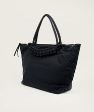 Load image into Gallery viewer, Nylon I Pazar Tote XL I brown I plant dyed japanese nylon I from aside I white background