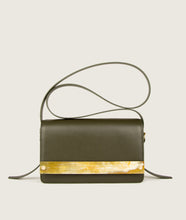 Load image into Gallery viewer, Crossbody M Olive green with horn