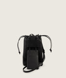 Load image into Gallery viewer, FORMA I Bourse Bag I Black I front view I showing the smart way how to access the pocket for your cards I white background