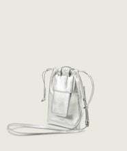 Load image into Gallery viewer, Bourse Bag Silver Soft Lamb Leather