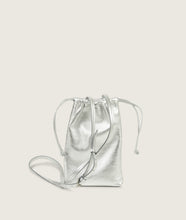 Load image into Gallery viewer, Bourse Bag Silver Soft Lamb Leather