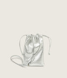 Load image into Gallery viewer, Bourse Bag Silver Soft Lamb Leather