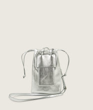 Load image into Gallery viewer, Bourse Bag Silver Soft Lamb Leather