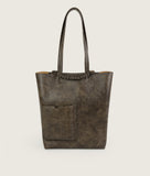 Load image into Gallery viewer, Pazar I Pazar Book Tote Antique Brown I front view I white background