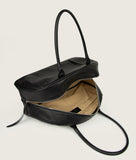 Load image into Gallery viewer, Watoji I Day Runner 43 I black I inside view, beige lining with pockets I white background