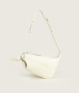 Furoshiki Crossbody Bag M Soft Lamb Leather Latte