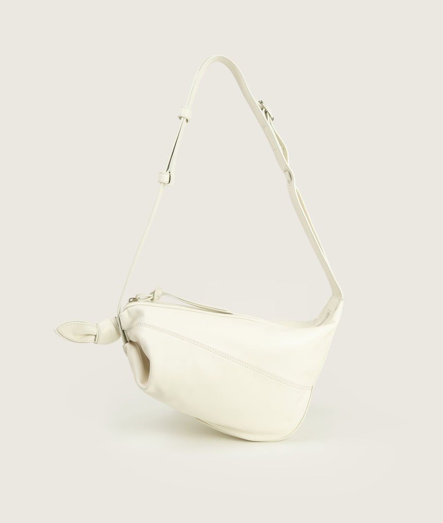 Furoshiki Crossbody Bag M Soft Lamb Leather Latte