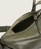 Load image into Gallery viewer, Furoshiki Crossbody Bag M Olive Soft Leather