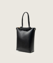 Load image into Gallery viewer, Pazar Tote Nano Grape leather Black with black stitching