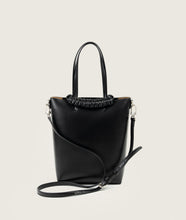 Load image into Gallery viewer, Pazar Tote Nano Grape leather Black with black stitching