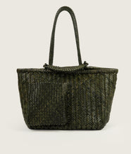 Load image into Gallery viewer, Pazar Book Tote Wide Handwoven Olive