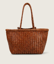 Load image into Gallery viewer, Pazar Book Tote Wide Handwoven Tan