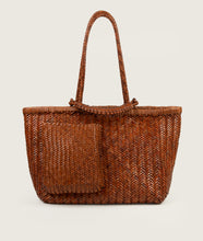 Load image into Gallery viewer, Pazar Book Tote Wide Handwoven Tan