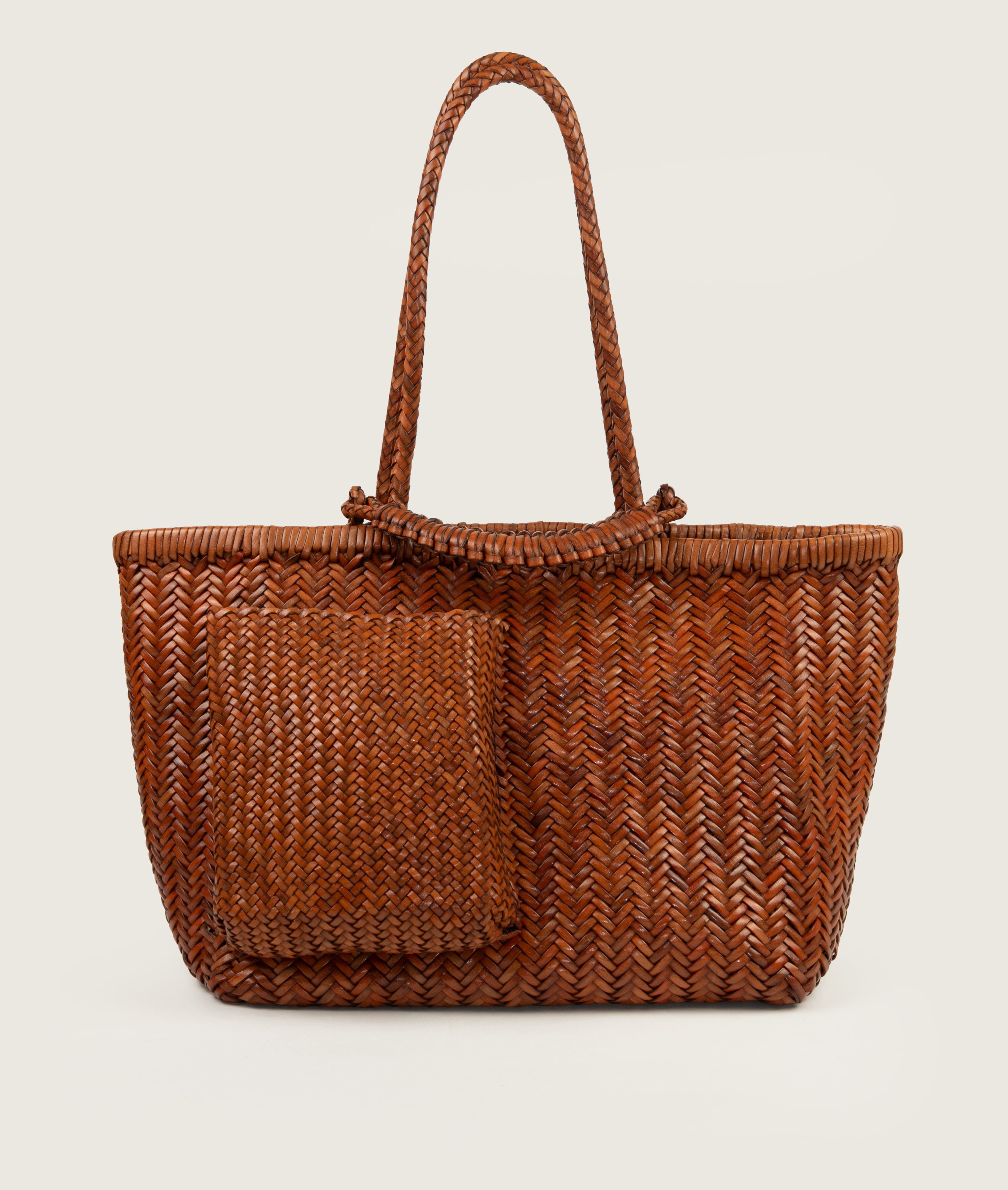 バッグ SAGAN Vienna Pazar Book Tote HANDWOBEN Pazar Book Tote Wide Handwoven Tan – sagan-vienna