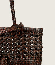 Load image into Gallery viewer, Pazar Book Tote Handwoven Wiener Geflecht Brown