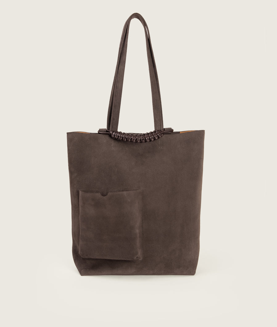 Pazar Book Tote Suede Cacao