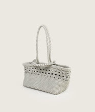 Load image into Gallery viewer, Pazar Tote Boat Handwoven wiener geflecht white