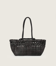 Load image into Gallery viewer, Pazar Tote Boat Handwoven wiener geflecht Black