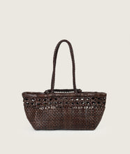 Load image into Gallery viewer, Pazar Tote Boat Handwoven wiener geflecht brown