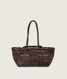 Load image into Gallery viewer, Pazar Tote Boat Wiener Geflecht Brown Handwoven Leather