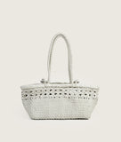 Load image into Gallery viewer, Pazar Tote Boat Wiener Geflecht White Handwoven Leather