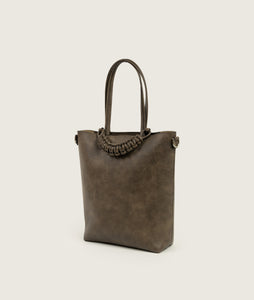 Pazar I Pazar Tote Nano Antique Brown I side view I white background