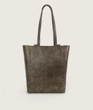 Load image into Gallery viewer, Pazar I Pazar Book Tote Antique Brown I back view I white background