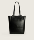Load image into Gallery viewer, Pazar Book Tote Black Smooth Leather