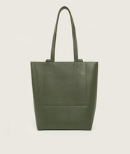 Load image into Gallery viewer, Pazar I Pazar Book Tote Olive Green I back view I white background