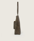 Load image into Gallery viewer, Pazar I Pazar Book Tote Antique Brown I from aside I white background