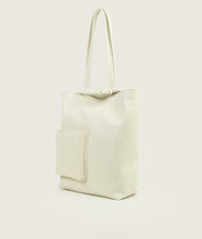 Load image into Gallery viewer, Pazar I Pazar Book Tote Packable latte I side view I white background