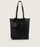 Load image into Gallery viewer, Pazar Book Tote Packable Black Leather