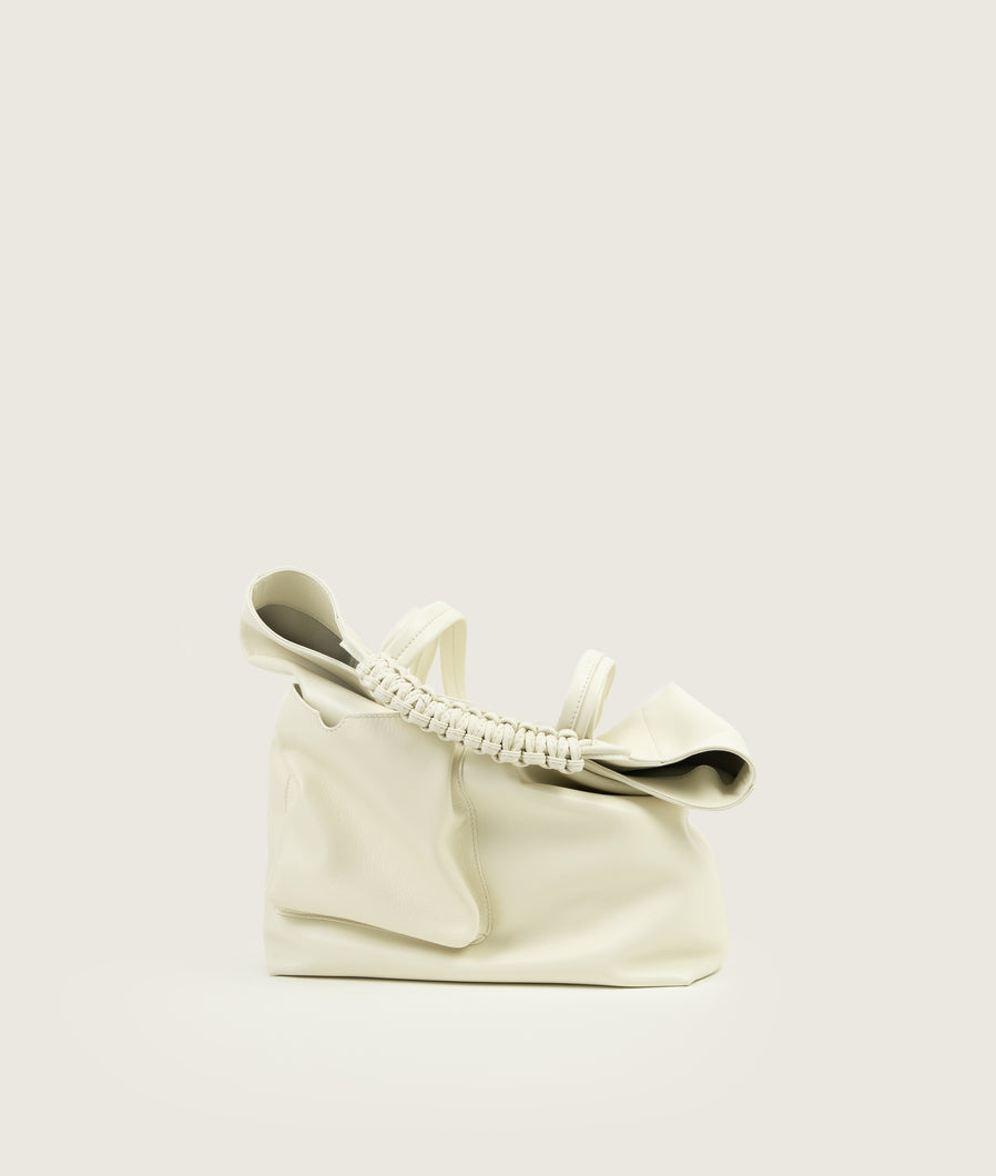 Pazar I Pazar Book Tote Packable latte I folded I white background