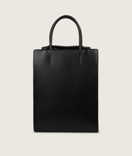 Load image into Gallery viewer, Pazar Magazine Tote Black I back view I showing the signature braided handle I white background