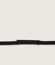 Load image into Gallery viewer, Pazar Magazine Tote Black I detail view I showing the adjustable strap in detail I white background