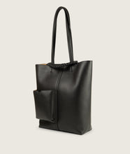 Load image into Gallery viewer, Pazar Book Tote Black Soft Leather