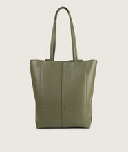 Load image into Gallery viewer, Pazar Book Tote Olive Green Smooth Leather