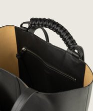 Load image into Gallery viewer, Pazar Book Tote Black Soft Leather