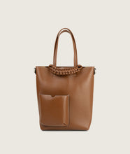 Load image into Gallery viewer, Pazar Book Tote Nano Caramello Soft Leather