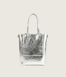 Load image into Gallery viewer, Pazar Book Tote Nano Silver Lamb Leather