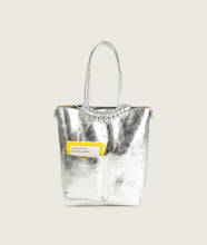 Load image into Gallery viewer, Pazar Book Tote Nano Silver Soft Lamb Leather