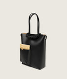 Load image into Gallery viewer, Pazar Book Tote Nano Black Soft Leather